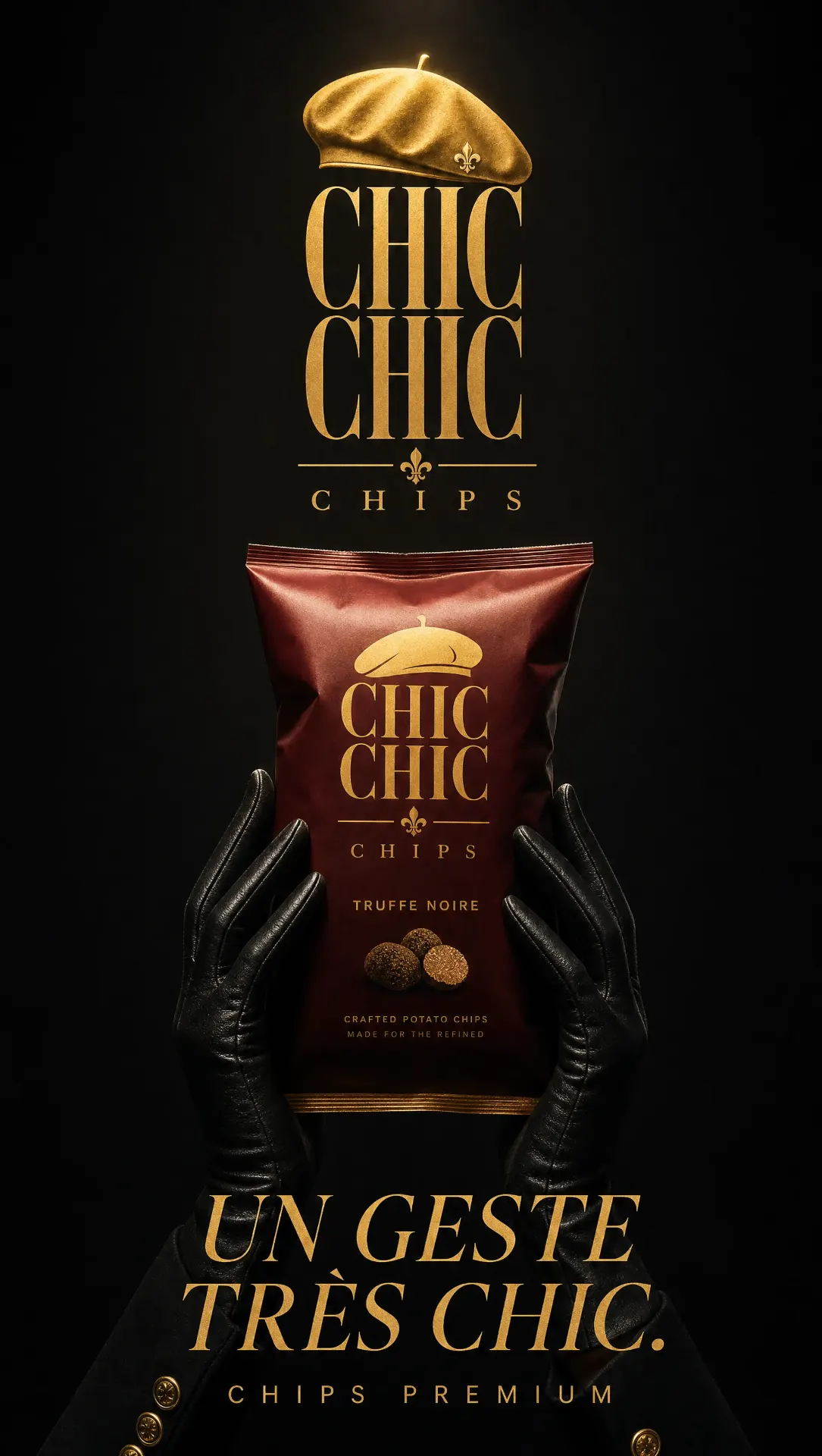 Un geste très chic — launch poster for the Truffe Noire edition.